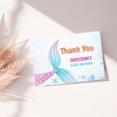 Unter dem Sea Mermaid Baby Dusche Party Dankeskarte