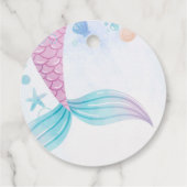 Unter dem Sea Mermaid Baby Dusche Party Geschenkanhänger (Rückseite)