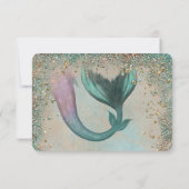 Unter dem Sea Mermaid Party Response Card RSVP Karte (Rückseite)