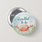 Unter dem Sea Ocean Baby Shower Großmutter Button (Vorne & Hinten)
