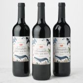 Unter dem "Sea Ocean Baby Shower Wine Label" Weinetikett (Flaschen)