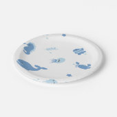 Unter dem Seebaby-Duschen-Teller Pappteller (Schrägansicht)