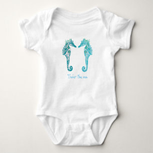 Unter dem Seebaby-Jersey-Bodysuit weiß Baby Strampler