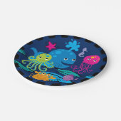 Unter dem Seegeburtstags-Papier-Teller Pappteller (Schrägansicht)