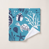 Unter dem Seegroßen Umfang Badhandtuch Set (Waschlappen)