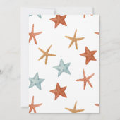 Unter dem Seehai Whale Schildkröte Narwhal Geburts Einladung (Rückseite)