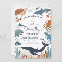 Unter dem Seehai Whale Schildkröte Narwhal Geburts