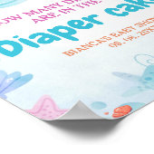 Unter dem Seekuchen mit Baby Shower Game Sign Poster (Ecke)