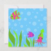 Unter dem Seeozean-Themed Kindergeburtstag-Party Einladung (Rückseite)