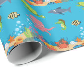 Unter dem SeePackpapier Geschenkpapier (Rolleneckpunkt)