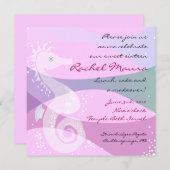 Unter dem Seepferd 16 . Geburtstag Einladung (Vorne/Hinten)