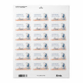 Unter dem Seepferd für das Meereswasser Adressaufkleber (Vorne)