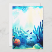 Unter dem Seepferd Niedlich Ocean Baby Dusche Einladung (Rückseite)