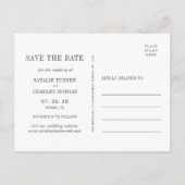 Unter dem Seesommer Save the Date Wedding Ankündigungspostkarte (Rückseite)
