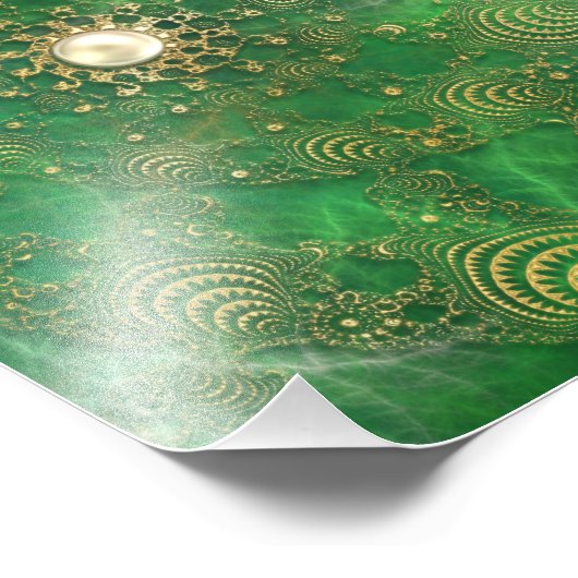 Unter dem smaragdgrünen Foto drucken (Ecke)