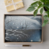 Unter dem Solstice Moon Winterwald Seidenpapier (Geschenk)