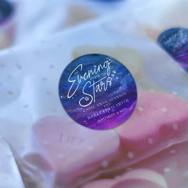 Unter dem Sternenhimmel Abend Brauchtum Runder Aufkleber