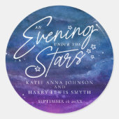 Unter dem Sternenhimmel Abend Brauchtum Runder Aufkleber (Vorderseite)