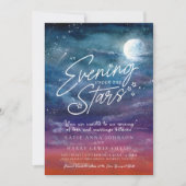 Unter dem Sternenhimmel Abend Hochzeitsfest Foto Einladung (Vorderseite)