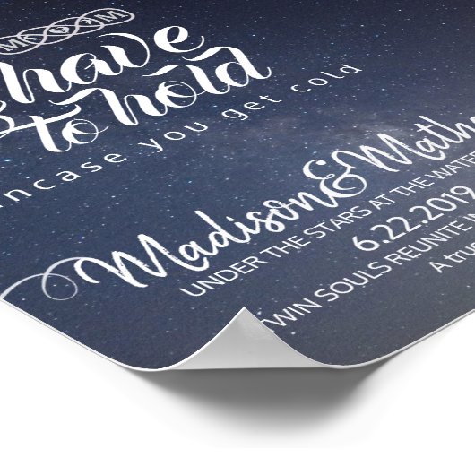 Unter dem Sternenhimmelzeichen Poster (Ecke)