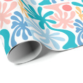 Unter dem Thema "Palms Sommer" Geschenkpapier (Rolleneckpunkt)