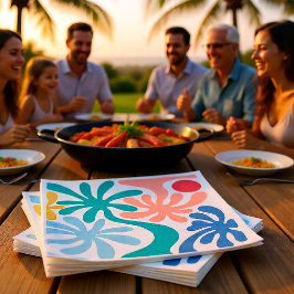 Unter dem Thema "Palms Sommer" Serviette