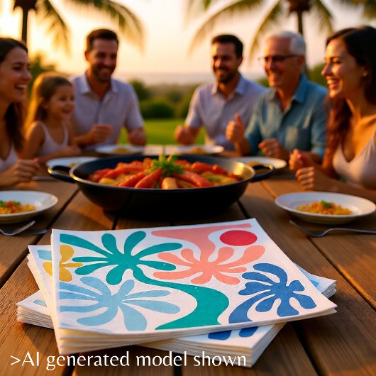 Unter dem Thema "Palms Sommer" Serviette