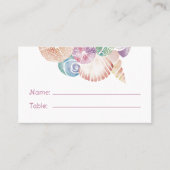 Unter dem Wasser Whimsical Watercolor Beach Name Platzkarte (Vorderseite)