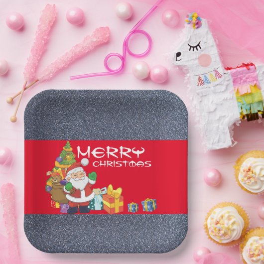 Unter dem Weihnachtsbaum Pappteller (Party)