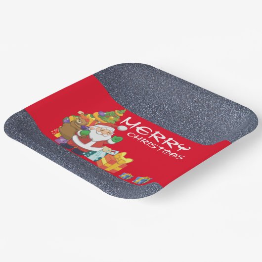 Unter dem Weihnachtsbaum Pappteller (Gewinkelt)