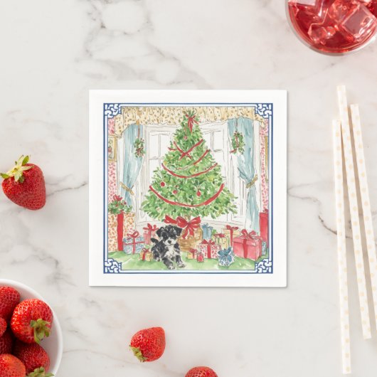 Unter dem Weihnachtsbaum Serviette (Beispiel)