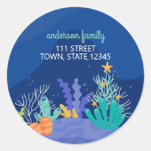 Unter dem Weihnachtssticker Runder Aufkleber (Vorderseite)