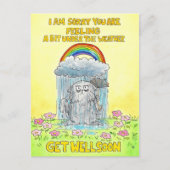 Unter dem Wetter - bald wieder gesund Postkarte (Vorderseite)