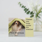 Unter dem Wetter Feiertagspostkarte (Stehend Vorderseite)