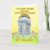 Unter dem Wetter - Gruß bald gut Karte (Vorderseite)