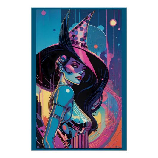 Unter dem Zauber der Astro-Hexe Poster (Vorderseite)