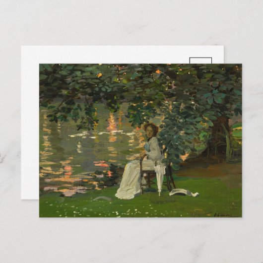 Unter den Bäumen, Ranelagh | Sir John Lavery Postkarte (Vorne/Hinten)