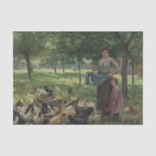 Unter den Bäumen von Therese Cotard-Dupre Seidenpapier