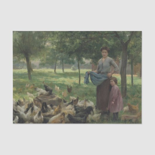 Unter den Bäumen von Therese Cotard-Dupre Seidenpapier (Vorderseite)