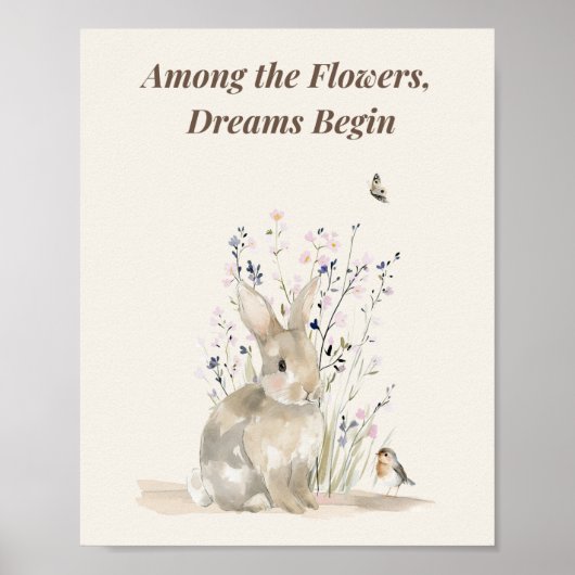 Unter den Blumen beginnen Träume Poster (Vorne)