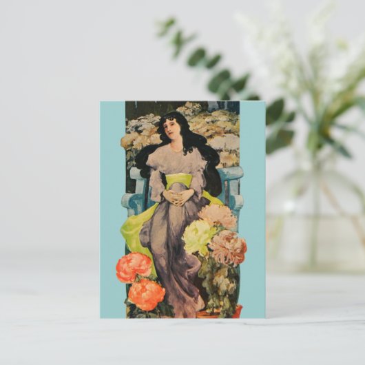 Unter den Chrysanthemen Postkarte (Stehend Vorderseite)