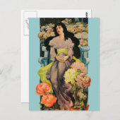 Unter den Chrysanthemen Postkarte (Vorne/Hinten)