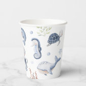 Unter den Dekorationen des Party im Meer, Meeresti Pappbecher (Rückseite)