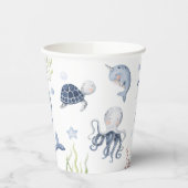 Unter den Dekorationen des Party im Meer, Meeresti Pappbecher (Links)