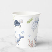 Unter den Dekorationen des Party im Meer, Meeresti Pappbecher (Rechts)