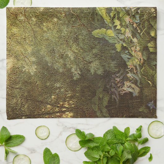 Unter den Dock-Blätter von Richard Doyle, Fairy Ar Geschirrtuch (Gefaltet)