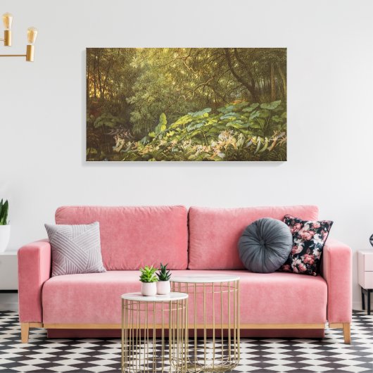 Unter den Dock-Blätter von Richard Doyle, Fairy Ar Leinwanddruck (Insitu (Wohnzimmer))