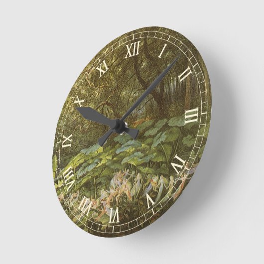 Unter den Dock-Blätter von Richard Doyle, Fairy Ar Runde Wanduhr (Winkel)