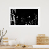 Unter den leichtgeglühten Steeples Poster (Küche)