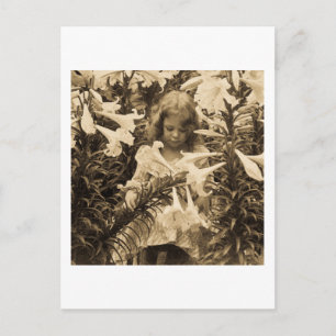 Unter den Lilien - Vintage Stereoview Postkarte